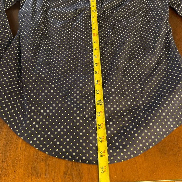Tommy Hilfiger Men’s Small Button-Down Shirt Navy Yellow Cotton Stretch EUC ✨ - Picture 15 of 15